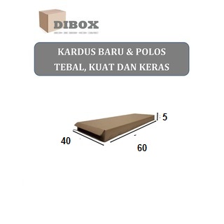 

KARDUS/BOX KARTON POLOS UKURAN 60 X 40 X 5 CM SINGLE WALL