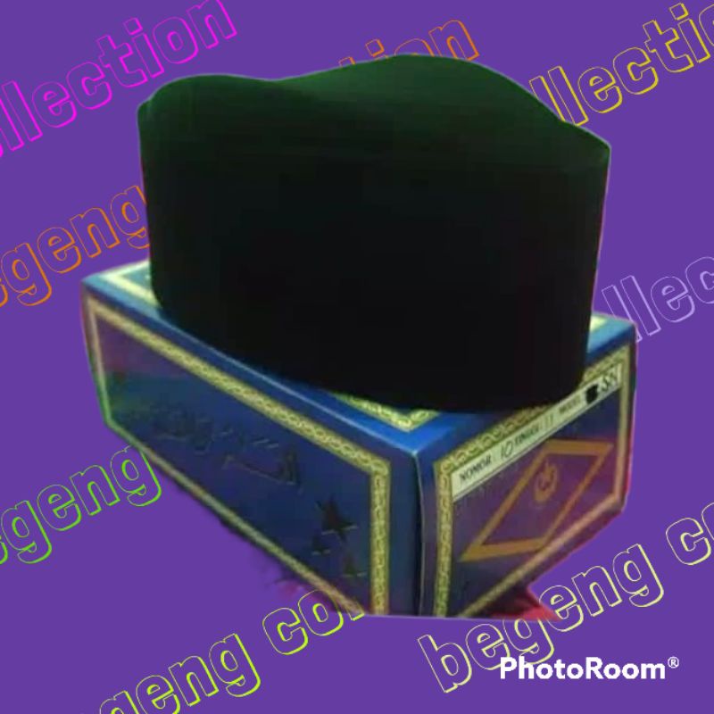 songkok bulan bintang, kopiah bulan bintang, peci hitam