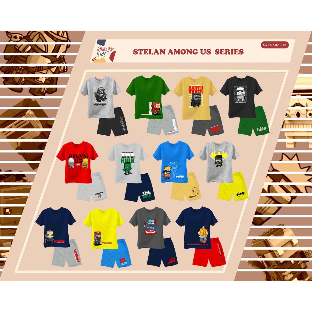 LAST CALL Setelan Anak Laki AMMIGOZ KIDS AMONG US SERIES - 4th