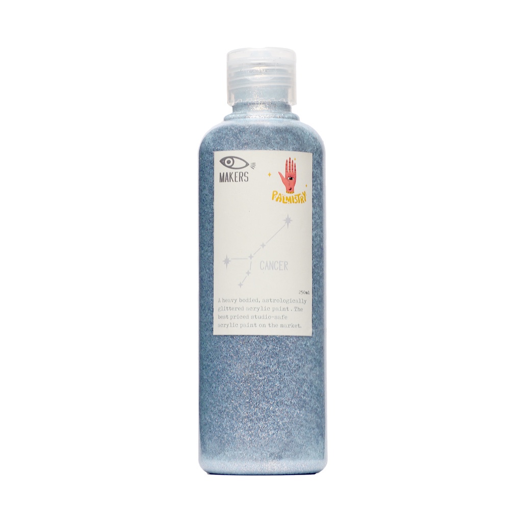 

Silver Glitter Acrylic Paint CANCER 250 ml by MAKERS