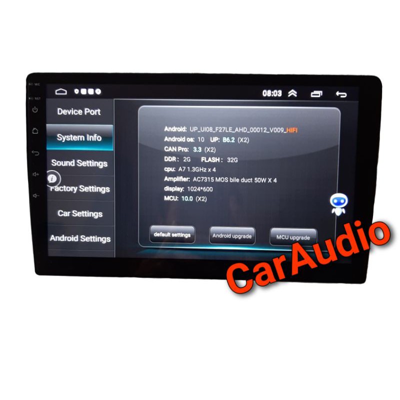 Head Unit Android DAIHATSU SIRION 2015 - 2017 ANDROID ORCA ADR 9988 VOICE COMAND 2 Gb / 32 Gb