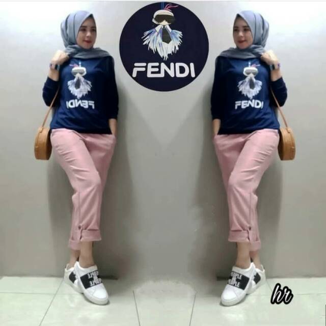 Fendi on set/stelan celana/stelan muslim/stelan baju