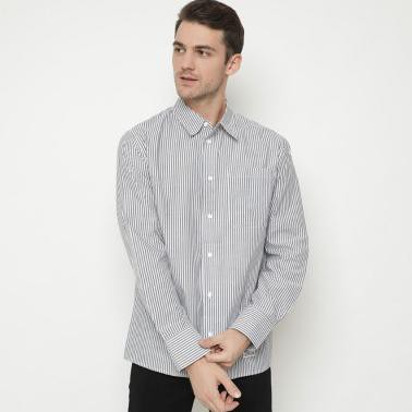 [[BISA COD]] 4warna JEANMONEY Y-LAND Overfit Shirt - Kemeja Pria Lengan Panjang Motif Garis Branded