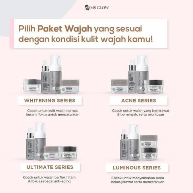 [COD] MS GLOW PAKET WAJAH/+ SERUM [SERUM TERJUAL TERPISAH DARI PAKET WAJAH]