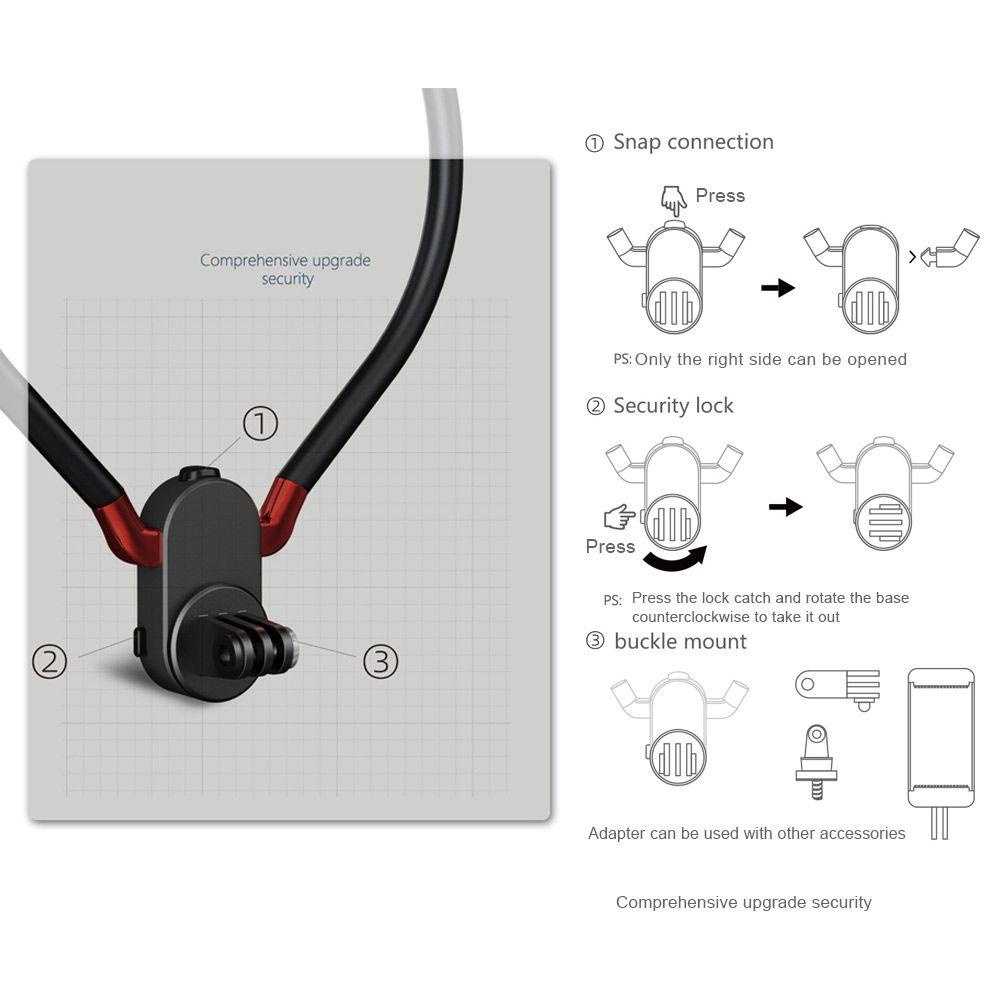 Top Untuk GoPro hero Silicone Neck Mount Sports Camera Kamera Bracket