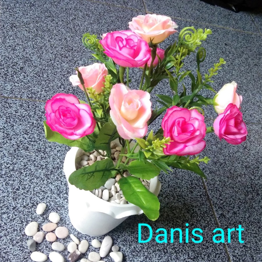 Bunga Rose/ bunga Palsu/ mawar Plastik/ Buket mawar Palsu