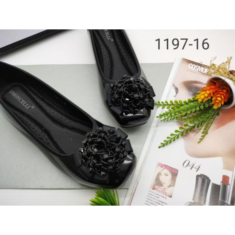 sepatu flat glossy Simoncelli 1197-16