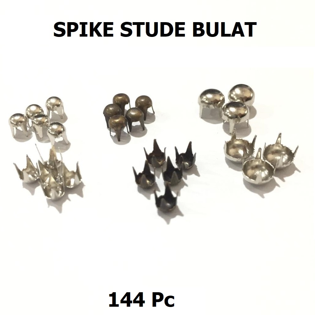 Spike-Stude Bulat  4 Kaki UK 3 - 6 mm  / Aksesoritas-Sabuk-Jaket/144pc