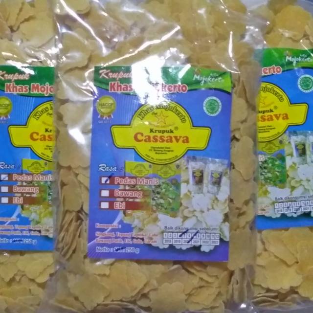 

Krupuk casava rasa pedas manis