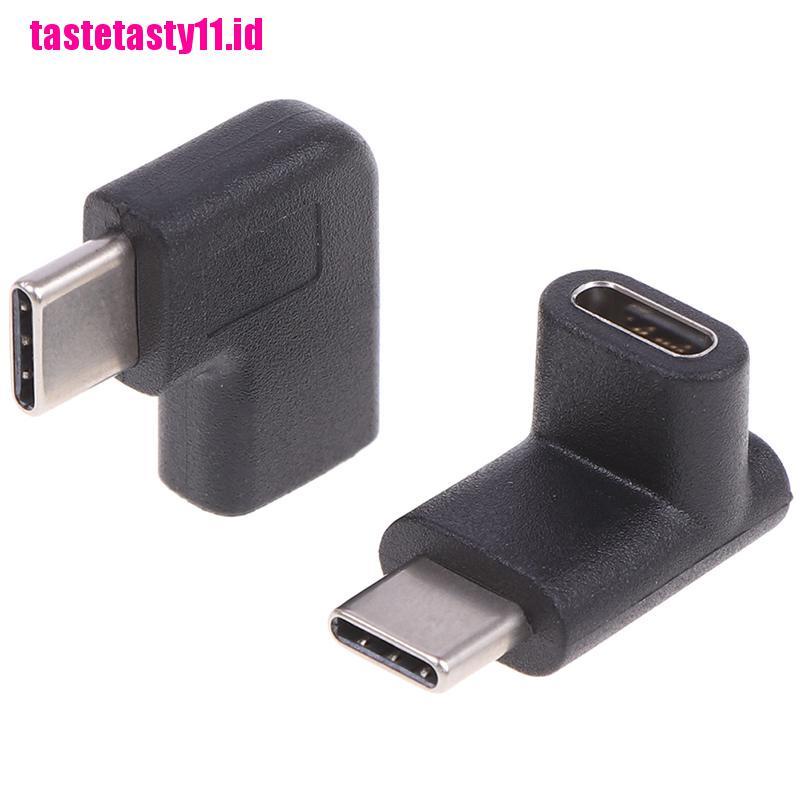 Konverter Sudut Kanan 90 Derajat USB 3.1 Tipe C Male Ke Female USB-C