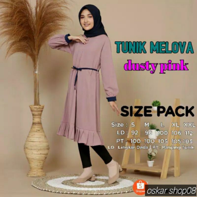 TUNIK WOLFIS MELOVA ATASAN MUSLIM POLOS