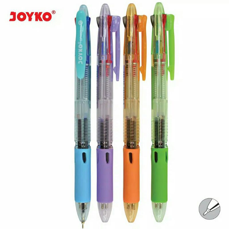 

Harga Satuan Ballpen Trico Joyko BP-199/Retractable Pen 3 Warna