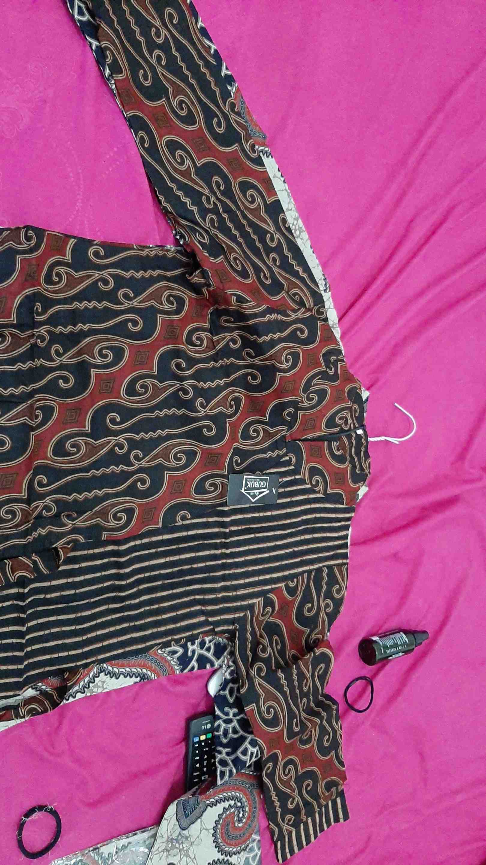 Tunik Batik Liris Merah M - Jumbo