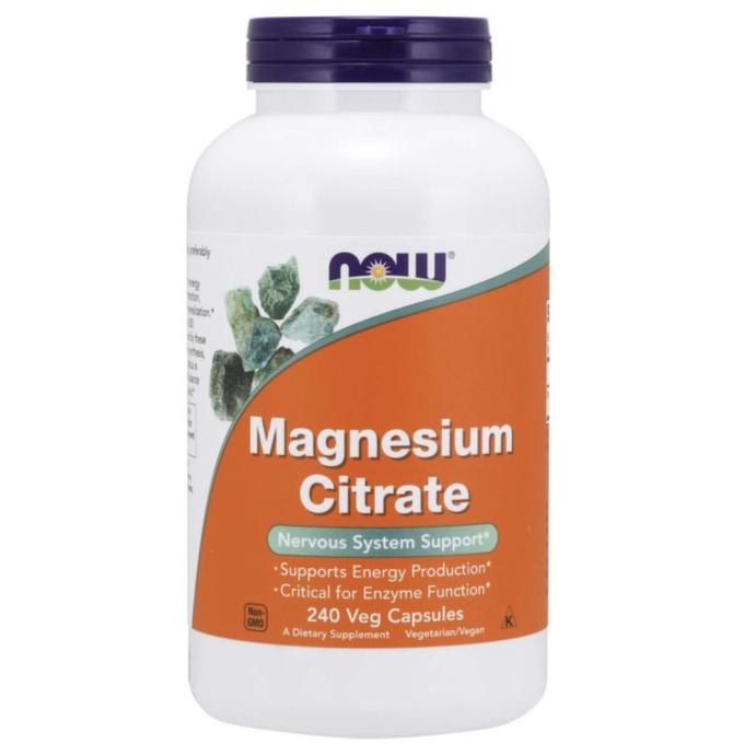 NOW Magnesium Citrate 240 veg caps Lc
