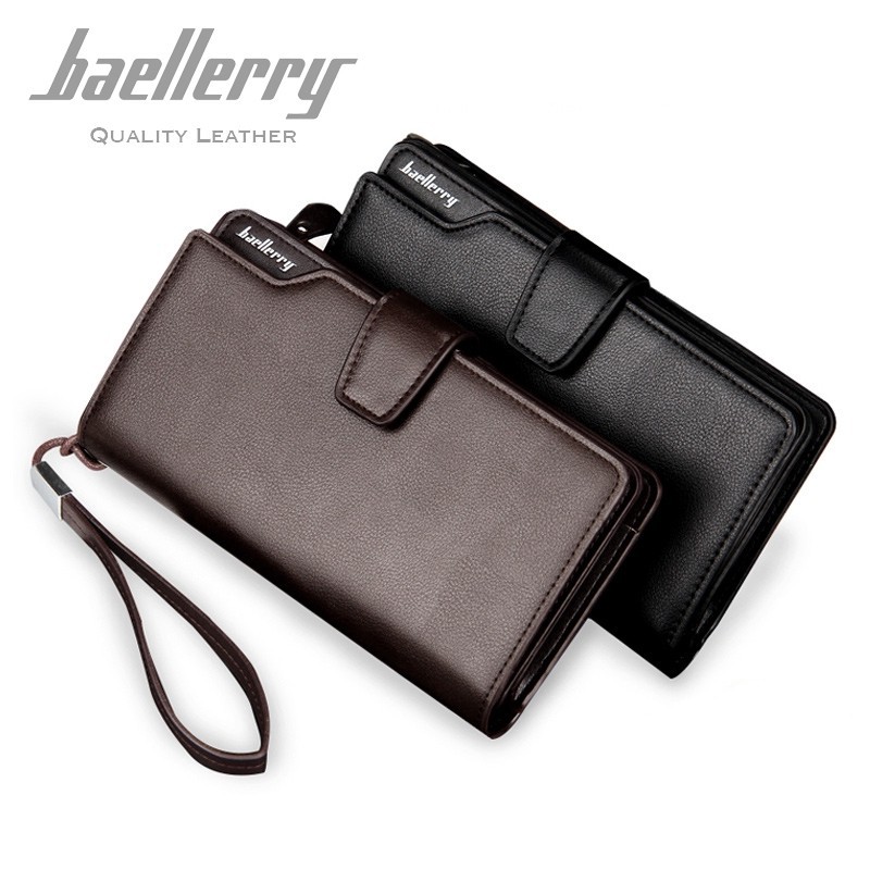 BAELLERRY AS016-3 Dompet Pria Wanita Panjang Bahan Kulit PU Leather Premium WATCHKITE WKOS