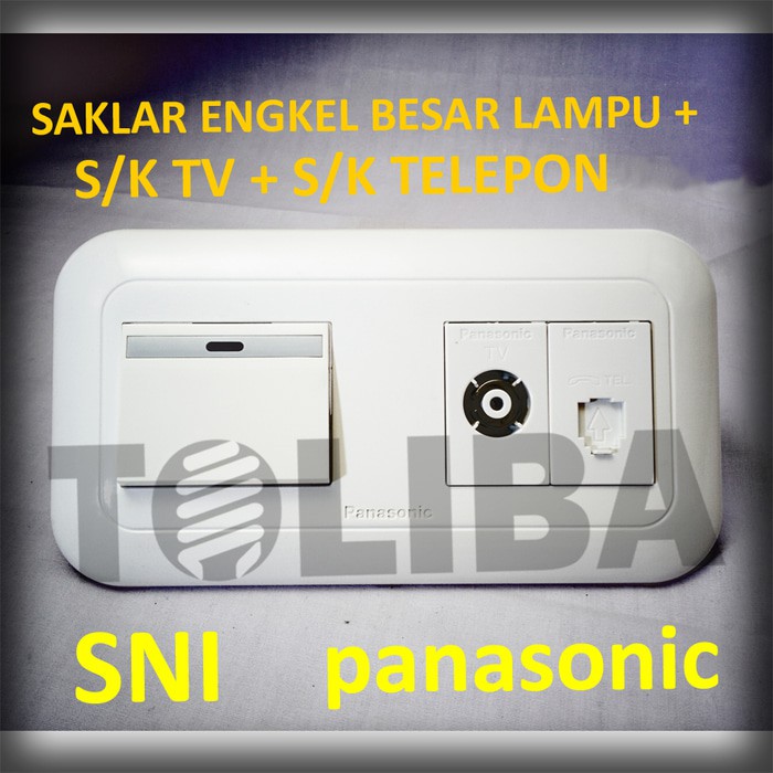 saklar engkel besar lampu + stopkontak tv + pin rj telepon panasonic