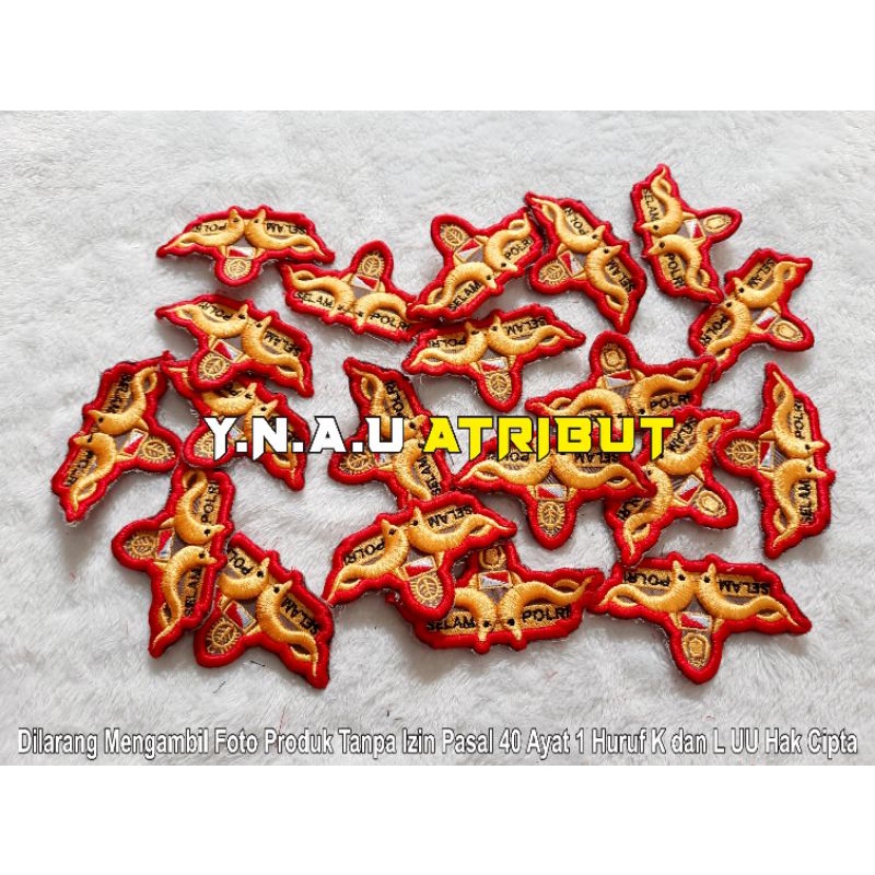 ATRIBUT PDL POLRI / BRIVET PDL SELAM POLRI BORDIR TIMBUL