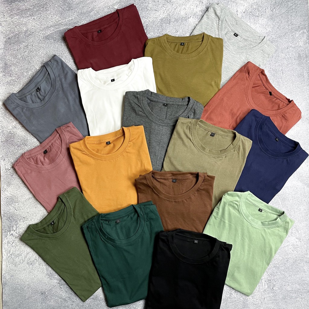 Kaos Polos Lengan Pendek Adem/Kaos Pendek Cotton Combed 30s Premium