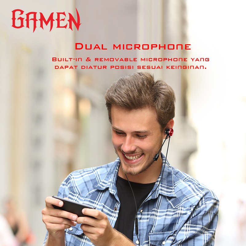 Earphone GAMEN GE200 Dual Microphone Virtual Stereo Surround Sound In-ear Game