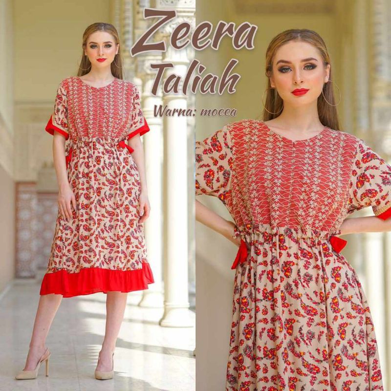 Daster arab ZEERA TALIAH Dress Rayon Midi Tunik Tile Organza