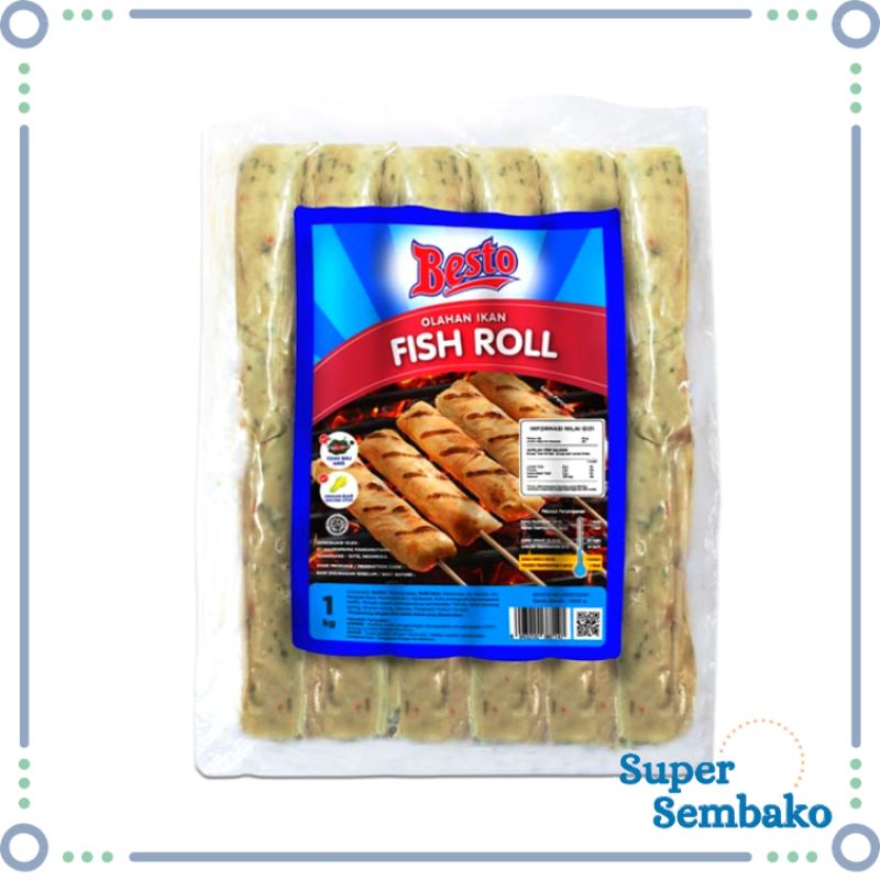 

FROZEN FOOD MAKANAN BEKU SUKI BBQ GRILL BESTO FISH ROLL IKAN 500g