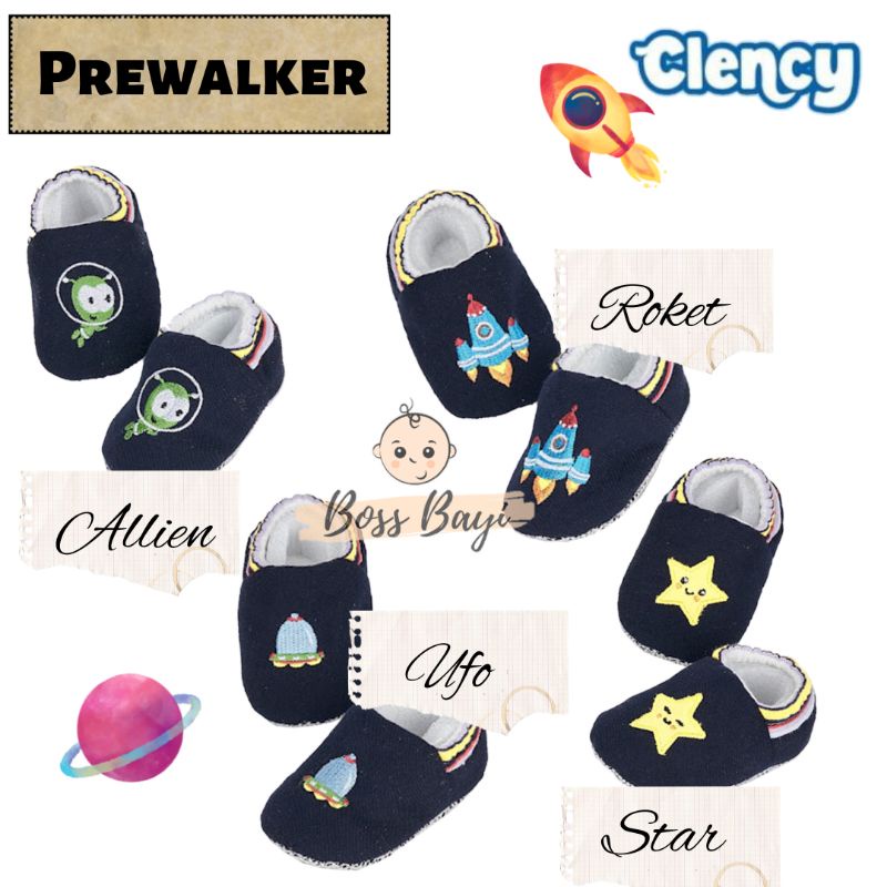 CLENCY Sepatu Bayi Kain / Prewalker Bayi