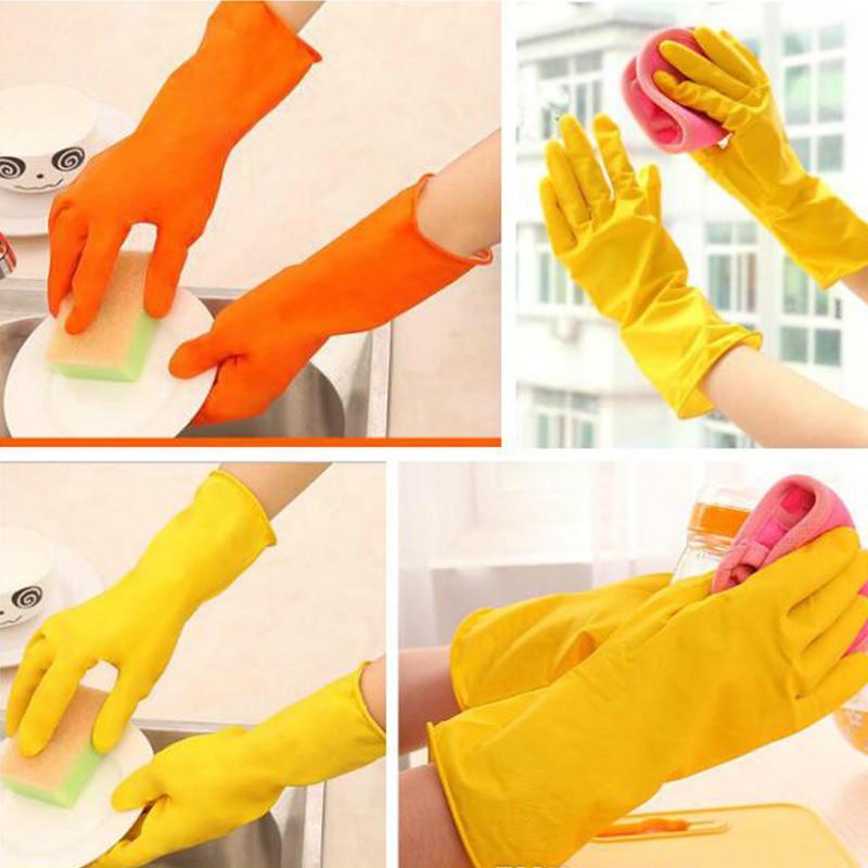 Sarung Tangan Karet Anti Air Latex Gloves Industrial Berkebun Cuci Piring