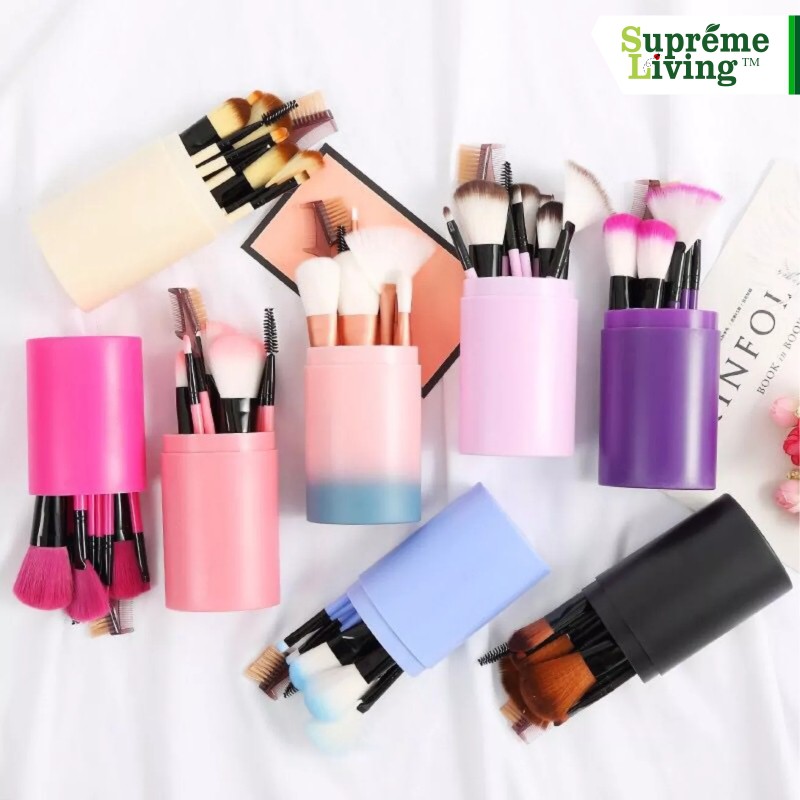 Kuas Make Up Brush Tabung 12 Fungsi in Tube