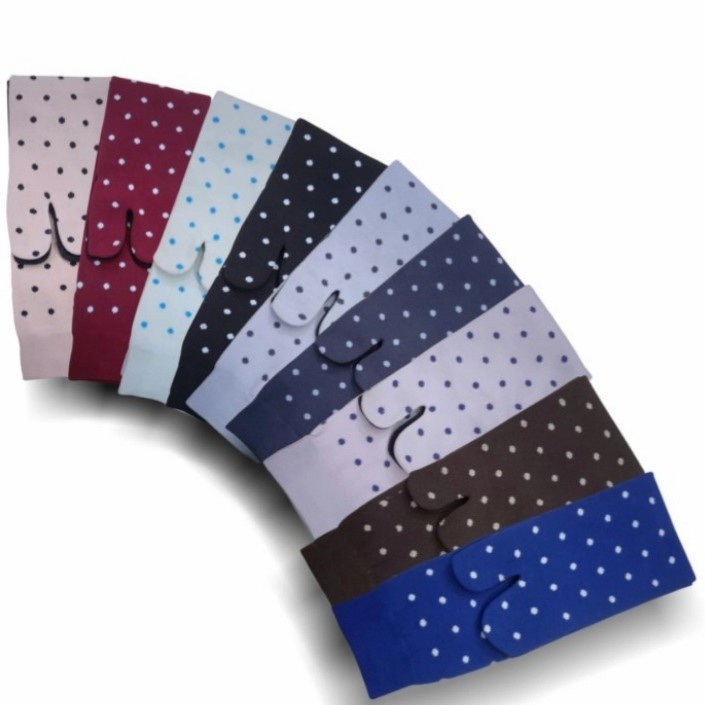 KAOS KAKI JEMPOL POLKADOT /KAOS KAKI JEMPOL MOTIF POLKADOT / KAOS KAKI MUSLIMAH PANJANG WARNA RANDOM SIZE,L