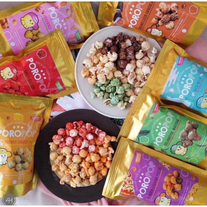 

Popcorn POROPOPCORN 70GR Camilan Snack Nusantara - Heaven Caramel