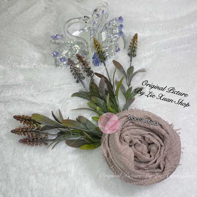 Pasmina Crincel Murah Pasmina Kusut Pasmina Negro-Mocca Muda