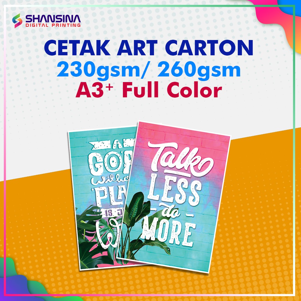 Jual CETAK ART CARTOON A3+ FULL COLOR 230/260GR | Shopee Indonesia