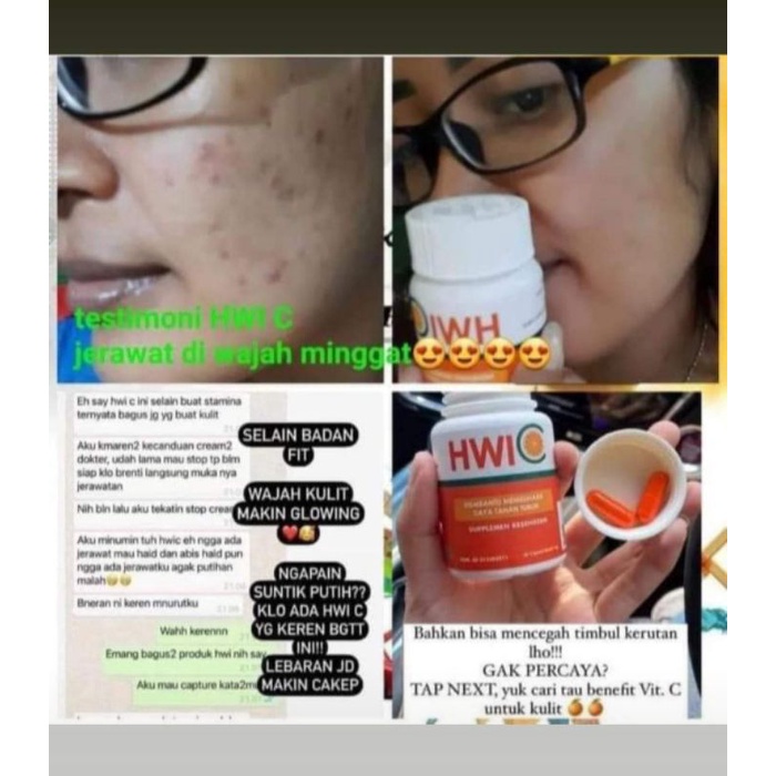 H W I C original suplemen vitamin c, zinc dan vitamin D