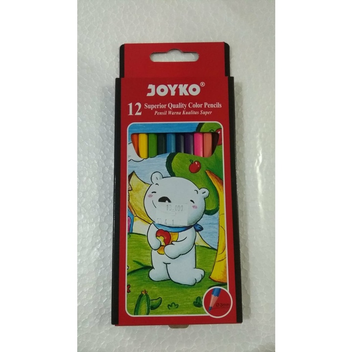 

PENSIL WARNA JOYKO 12 PANJANG / WOODLESS COLOR PENCIL CP-109