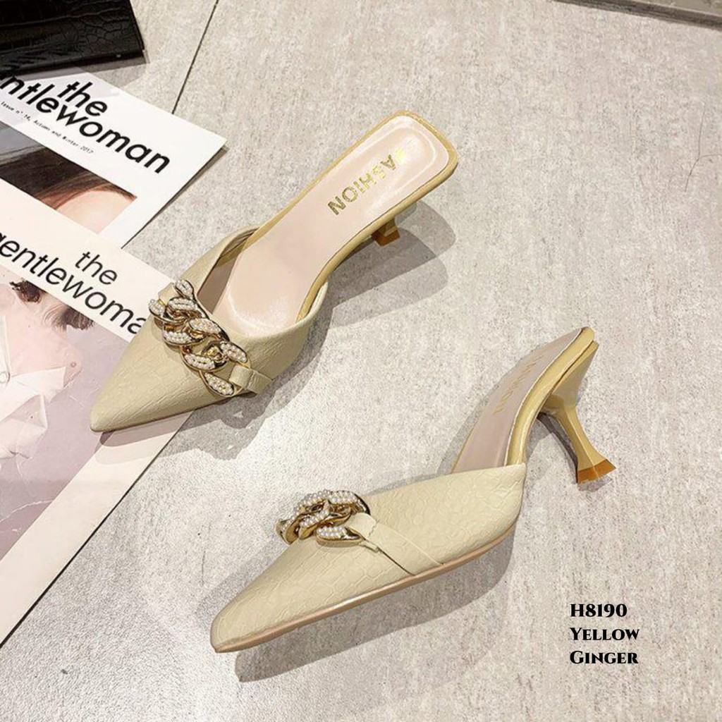 RESTOCK  WYN HIGH HEELS SLOPE FASHION KOREA H8190