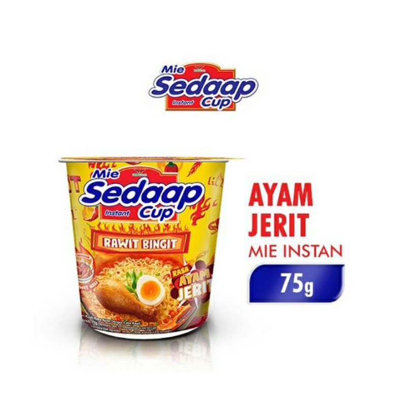 

Sedaap Mie Instant Cup Ayam Jerit Ready to Eat 75 g