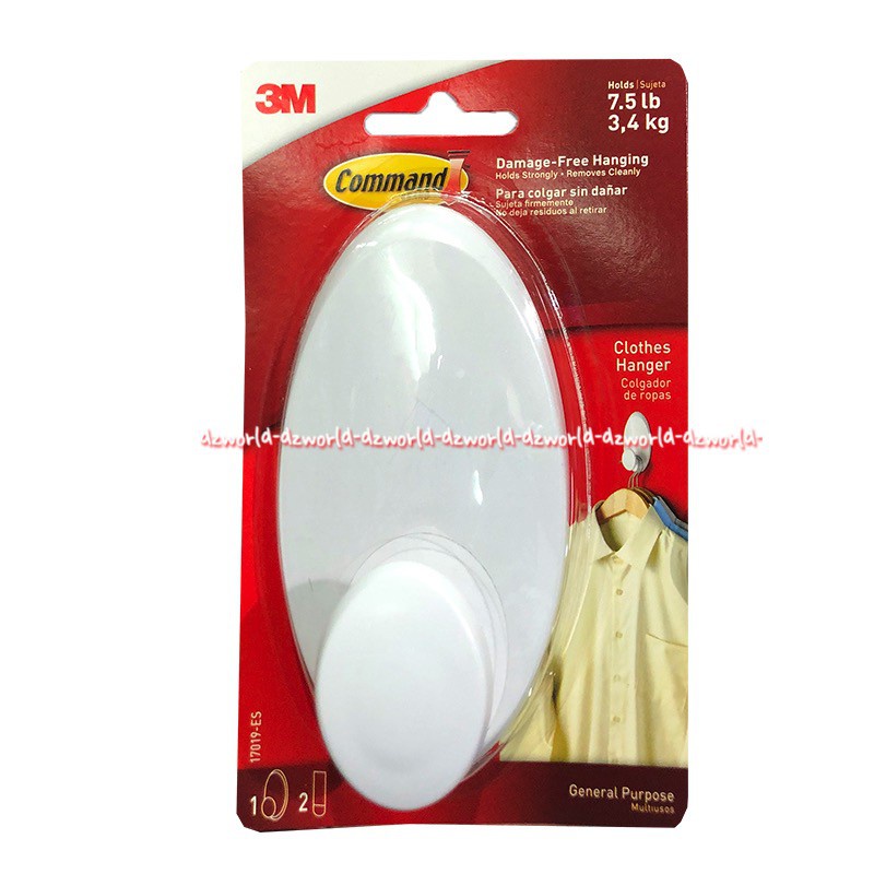 3M Command Clothes Hanger Big Hook Alat Tempat Gantungan Baju