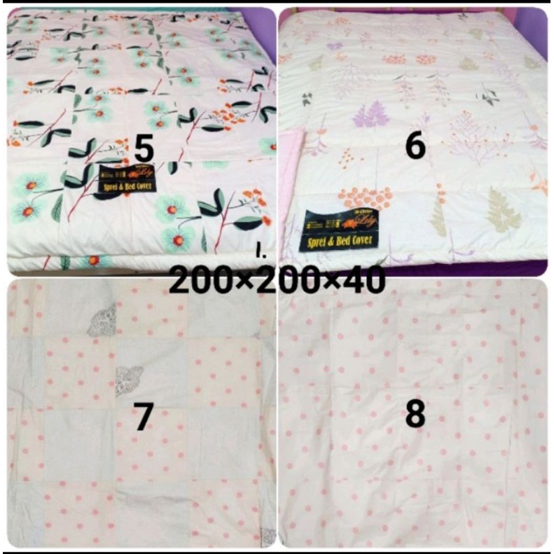 Sprei PERCA my love 200x200x40 extra king tinggi 40 motif 5