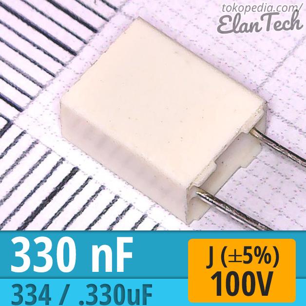 330nF / 334 / 0.33 uF J 100V MKM Capacitor 330 nF Kapasitor elant33 Juara