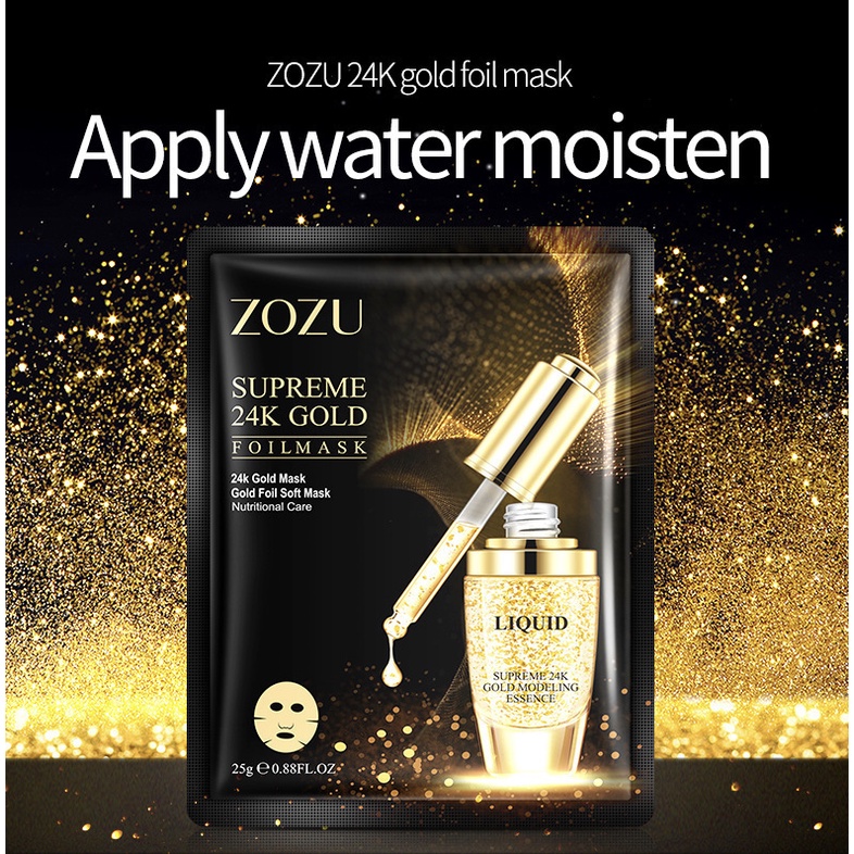 ZOZU 24K Gold Serum Sheet Facial Mask Masker Wajah Emas BQ024