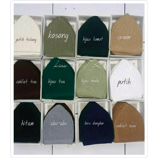 Peci Lobei  Mercan - Lobai mercan - Peci Rajut Turki - Peci Haji Soylu Turki