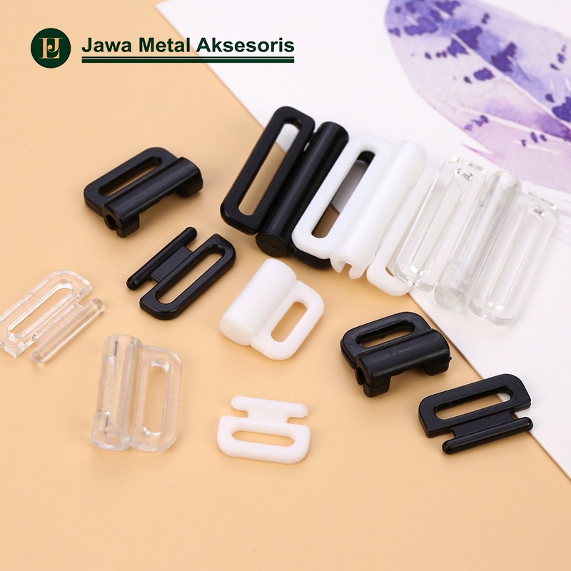Jawa Plastic Bra Buckle Gesper Plastik Pengait Kait Bra Buckle  10mm 12mm 15mm XK01