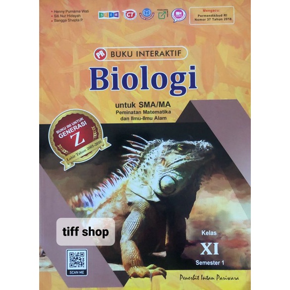 Buku LKS / PR Interaktif Biologi kelas XI, 11 semester 1, 11A (K13 revisi), cetakan 2022-0