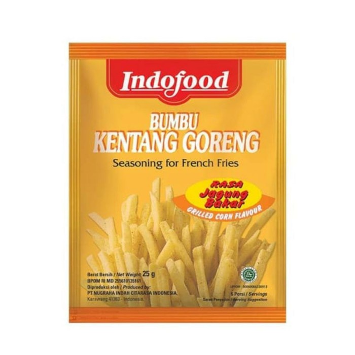 

Indofood Bumbu Kentang Goreng Rasa Jagung Bakar 25gr