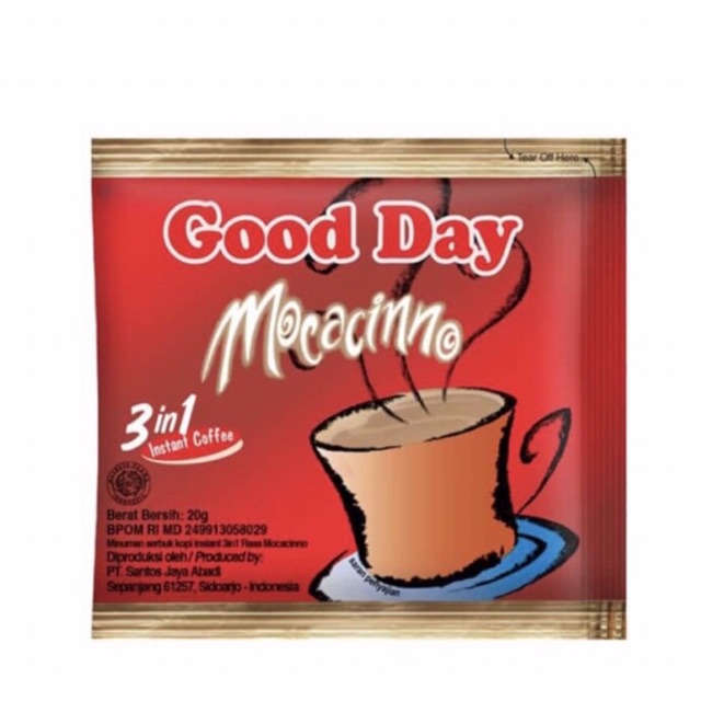 

Good Day Mocacinno Moka 20 gr Kopi Instan [10 sachet] 1 Renceng