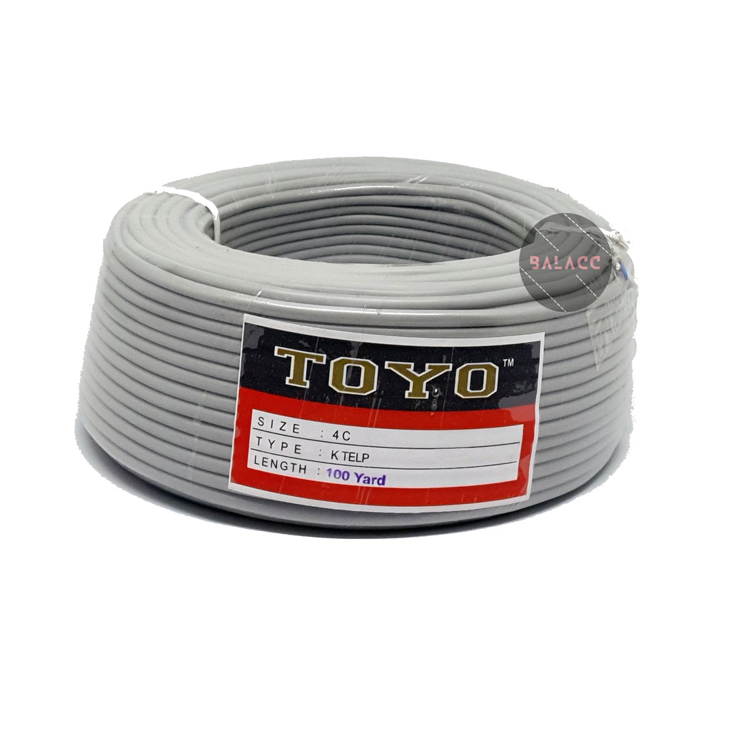 Kabel Telepon Toyo 4c 100 Yard / Kabel Instalasi Walet 100m / Kabel Tweeter 100y /Kabel Listrik 100y / Kabel Telpon isi 4