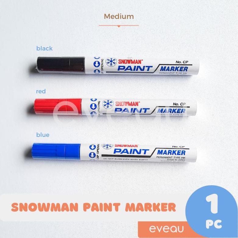 

✼Dijual Murah⁎➘ Spidol Snowman Paint Marker Gold Silver White Putih Permanen Extra Fine Medium Akril