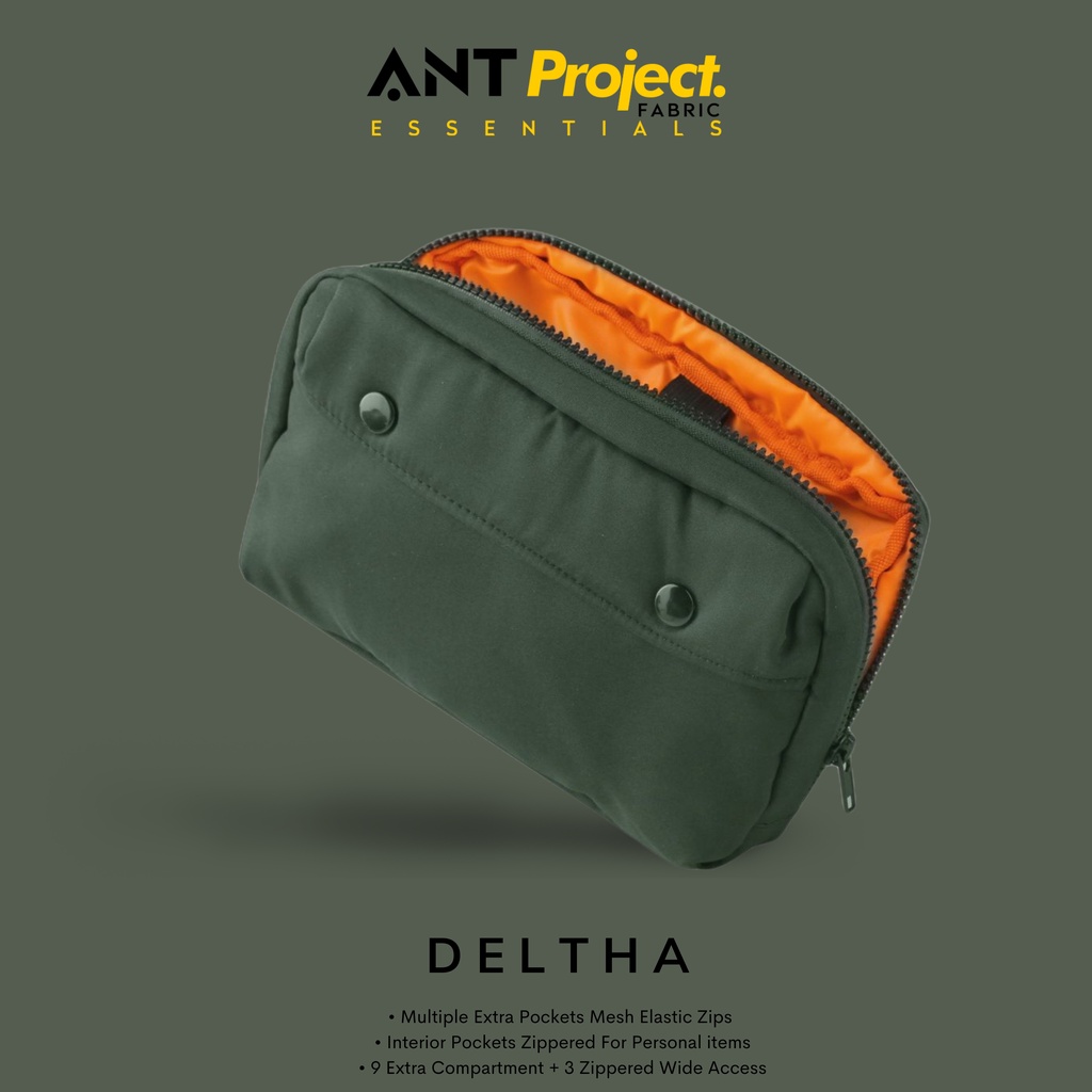 ANT Project - Pouch Handbag Organizer - Deltha - Hijau