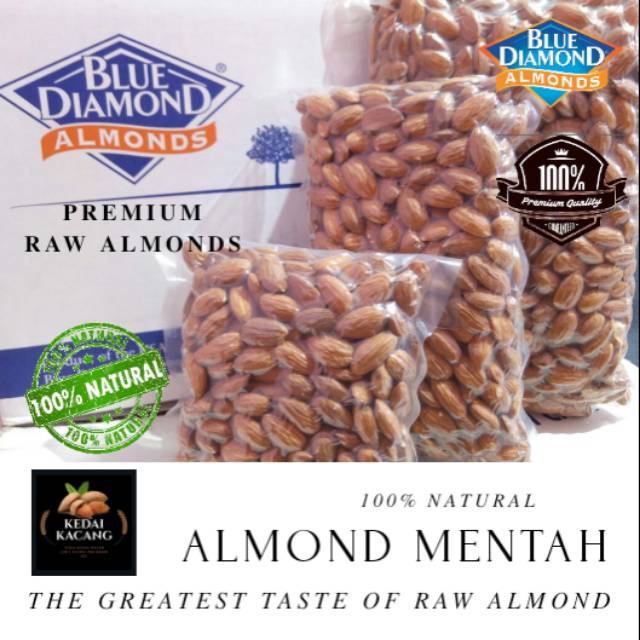 

Kacang Almond 500gr (Natural Raw Almond)