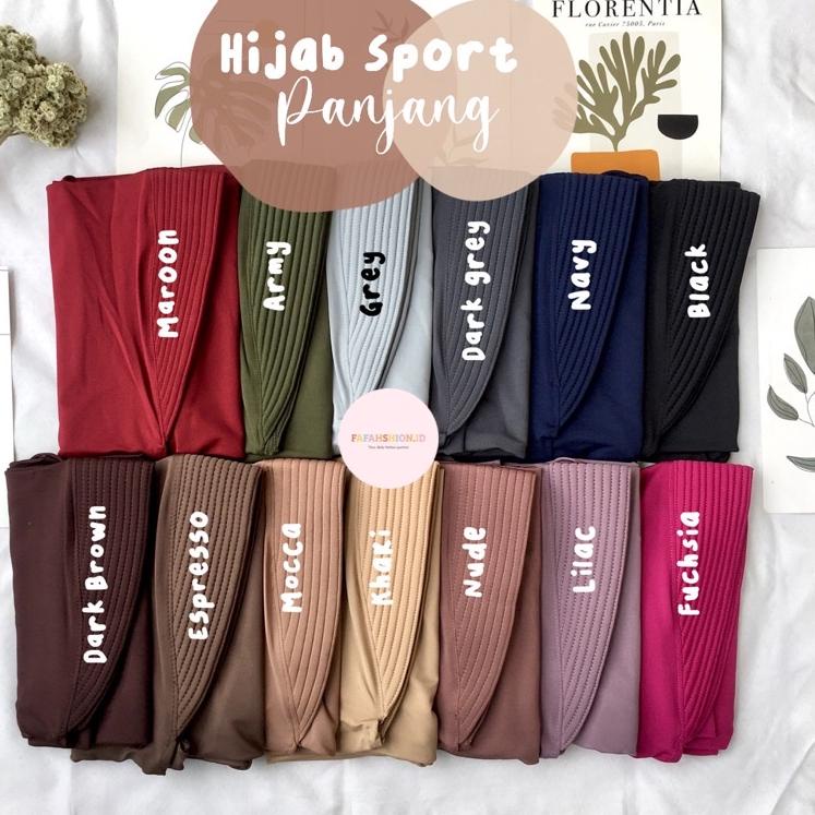 [𝐟𝐚𝐟𝐚𝐡𝐬𝐡𝐢𝐨𝐧.𝐢𝐝] Qeisha Hijab | Hijab Sport Panjang | Bergo Sport Panjang "Cod31au22м"
